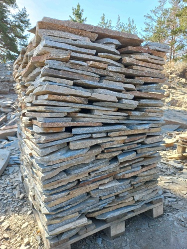 Плитняк златолит серебристый для цоколя, отмостки купить в Саратовской области