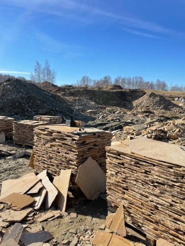 Плитняк златолит жёлтый золотистый для отмостки купить в Саратовской области