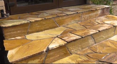 Плитняк златолит жёлтый золотистый для отмостки купить в Саратовской области